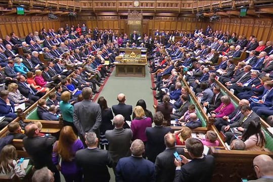 Blick auf das britische Parlament.