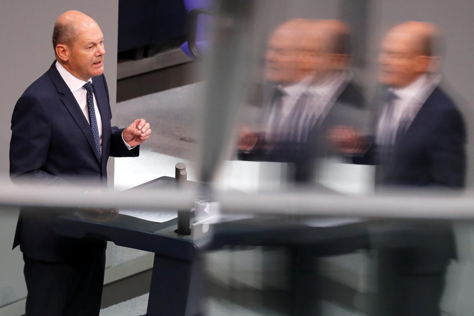 Olaf Scholz: Der deutsche Finanzminister spricht im Bundestag.