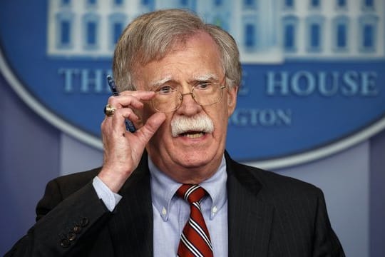 John Bolton bei einer Pressekonferenz im vergangenen August in Washington.