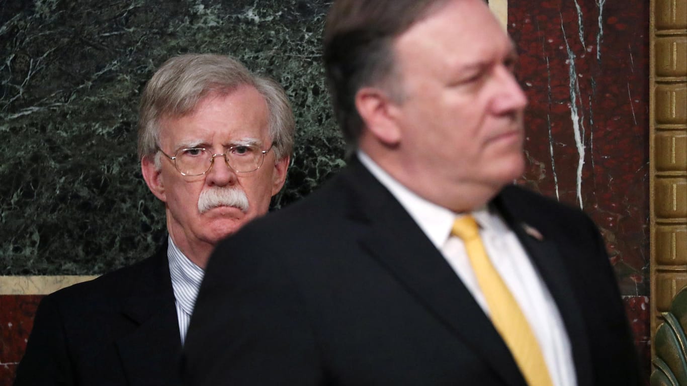 John Bolton, Mike Pompeo.