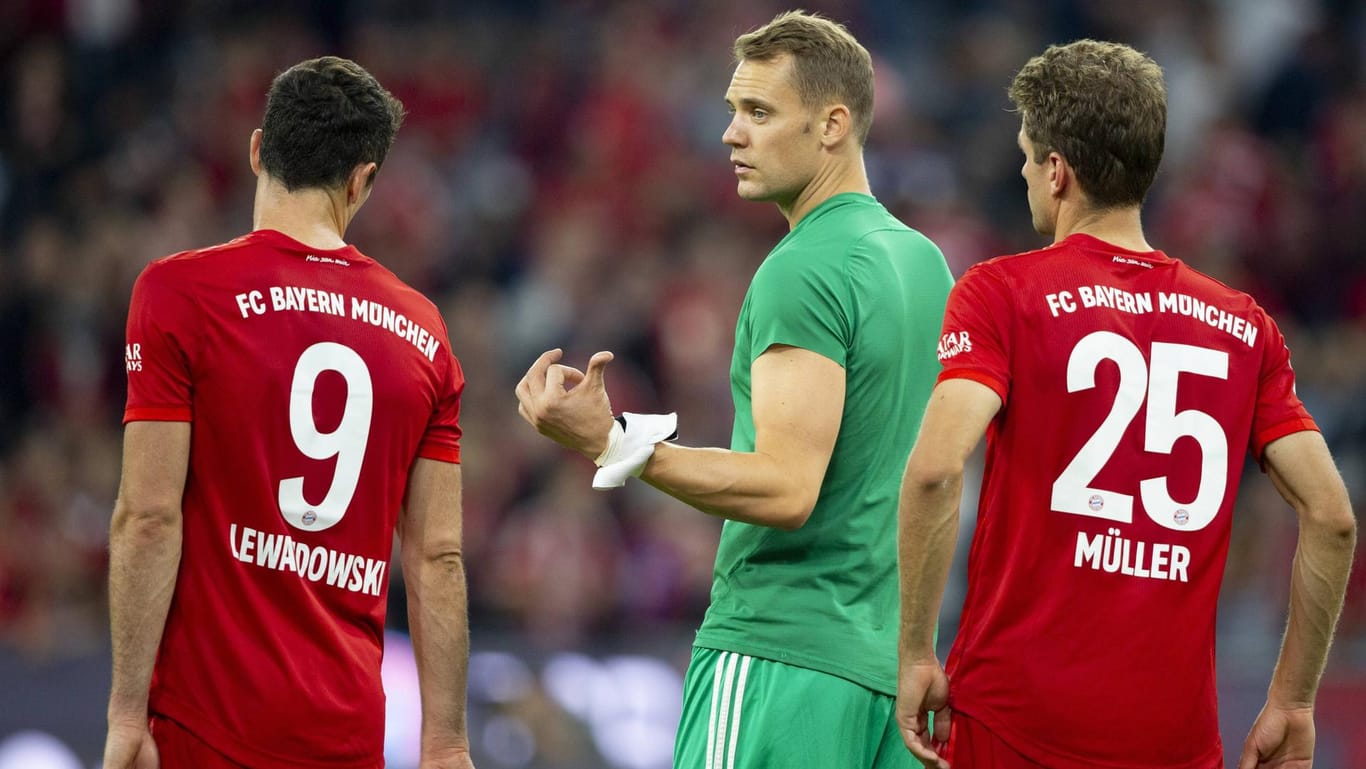 Robert Lewandowski, Manuel Neuer und Thomas Müller (v.l.n.r.): Alle drei Spieler gehören zum Mannschaftsrat des FC Bayern.