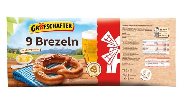 Lidl ruft das Produkt "Grafschafter 9 Brezeln zum Fertigbacken, 785 g" zurück.