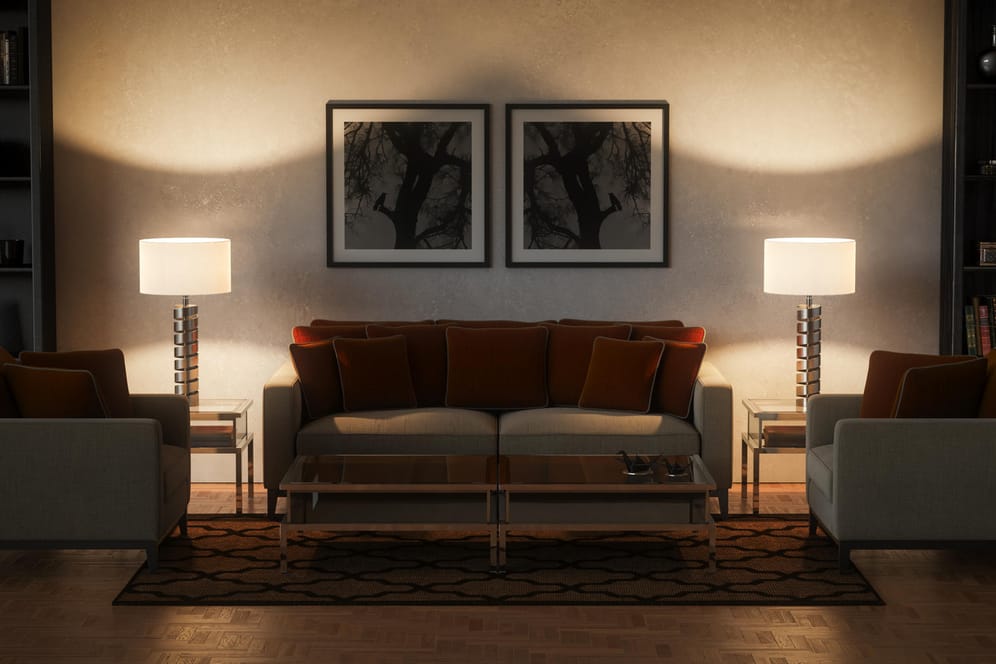 Tischlampen: Stilvolle Beleuchtung macht das Wohnzimmer zu einem Wohlfühlort.