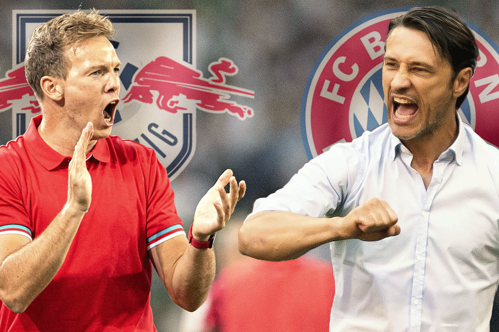 Leipzigs Trainer Nagelsmann (l.) und Bayern-Coach Kovac: Am Samstag treffen die beiden Toptrainer mit ihren Klubs aufeinander.