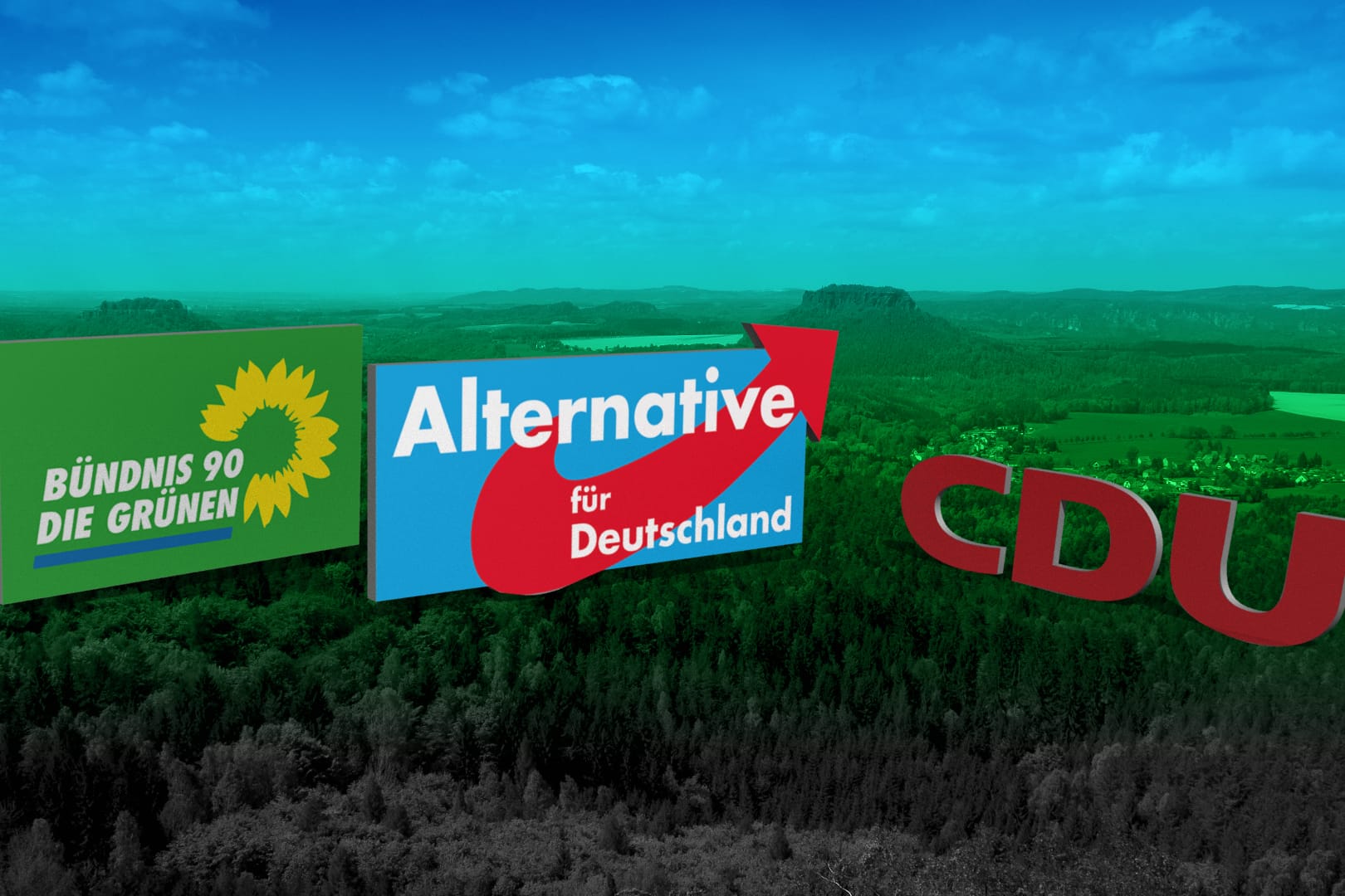 Dreierbündnis von CDU, Grünen und AfD: In der sächsischen Gemeinde Gohrisch haben vier Gemeinderäte der drei Parteien eine Koalition gebildet.