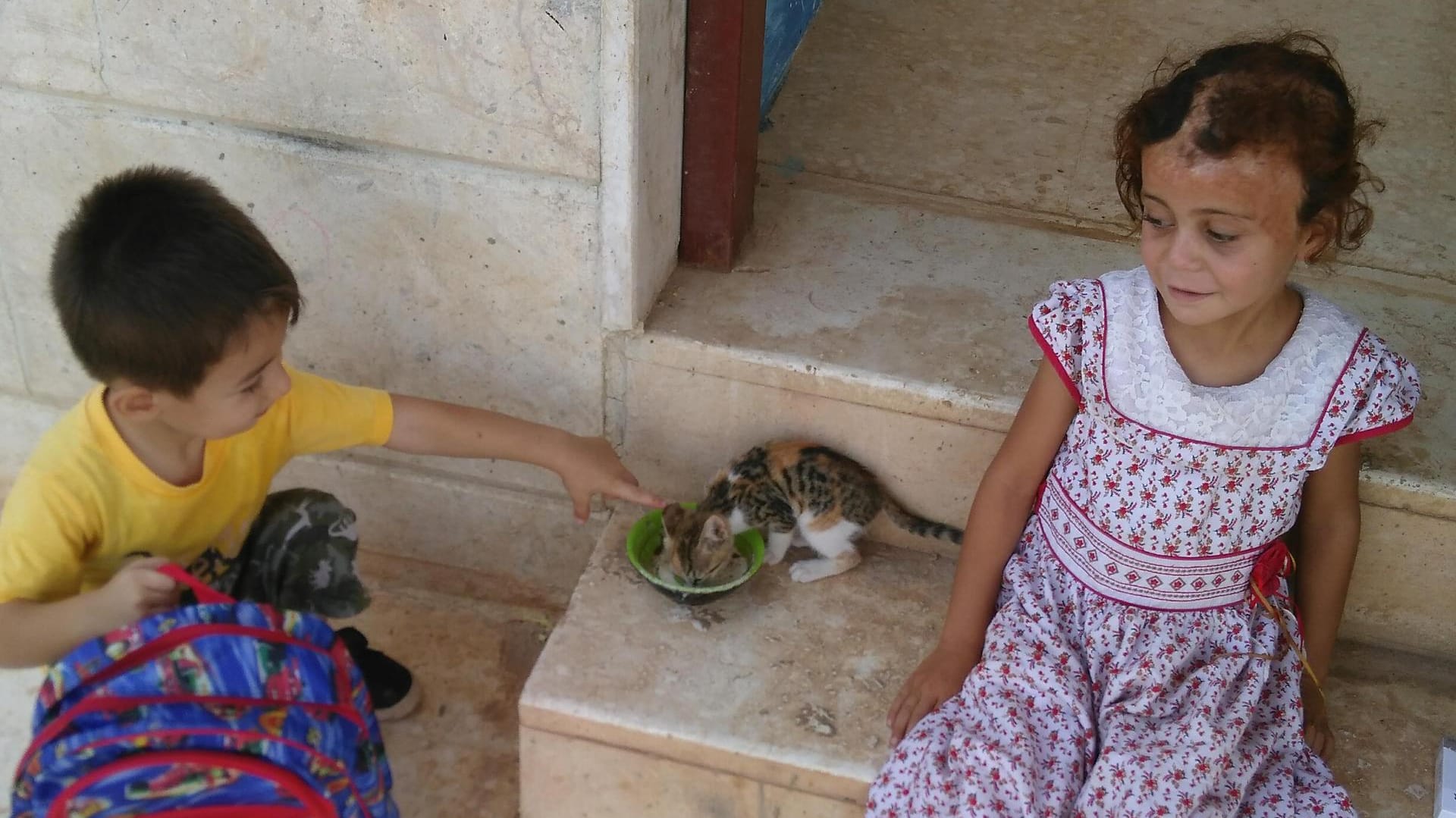 Kinder im Waisenhaus Rainbow in Kobane: Gerhard Trabert unterstützt die Einrichtung mit seinem Verein.