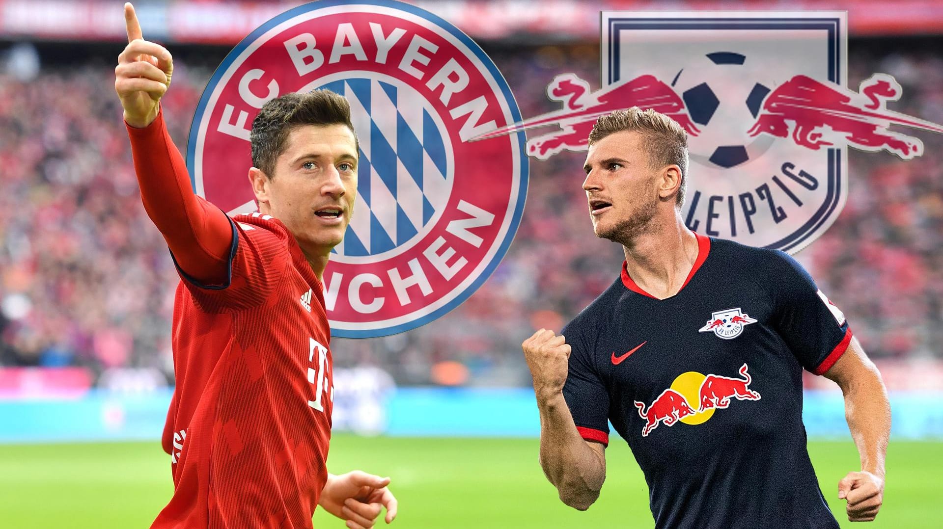 Robert Lewandowski (l.) und Timo Werner: Wer von beiden darf im direkten Duell jubeln?