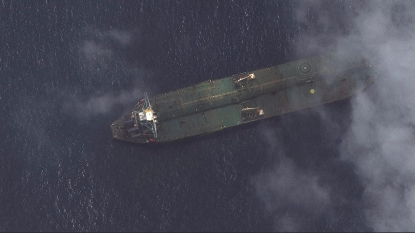 Eine Satellitenaufnahme von «Adrian Darya-1»: Mithilfe des zeitweise festgesetzten Tankers soll Öl nach Syrien geflossen sein.
