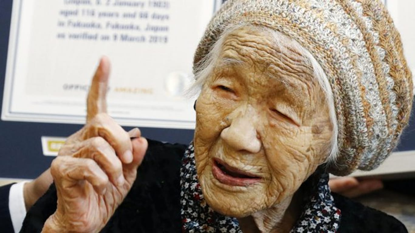 Die 116-jährige Japanerin Kane Tanaka Anfang März in einem Pflegeheim in Fukuoka.