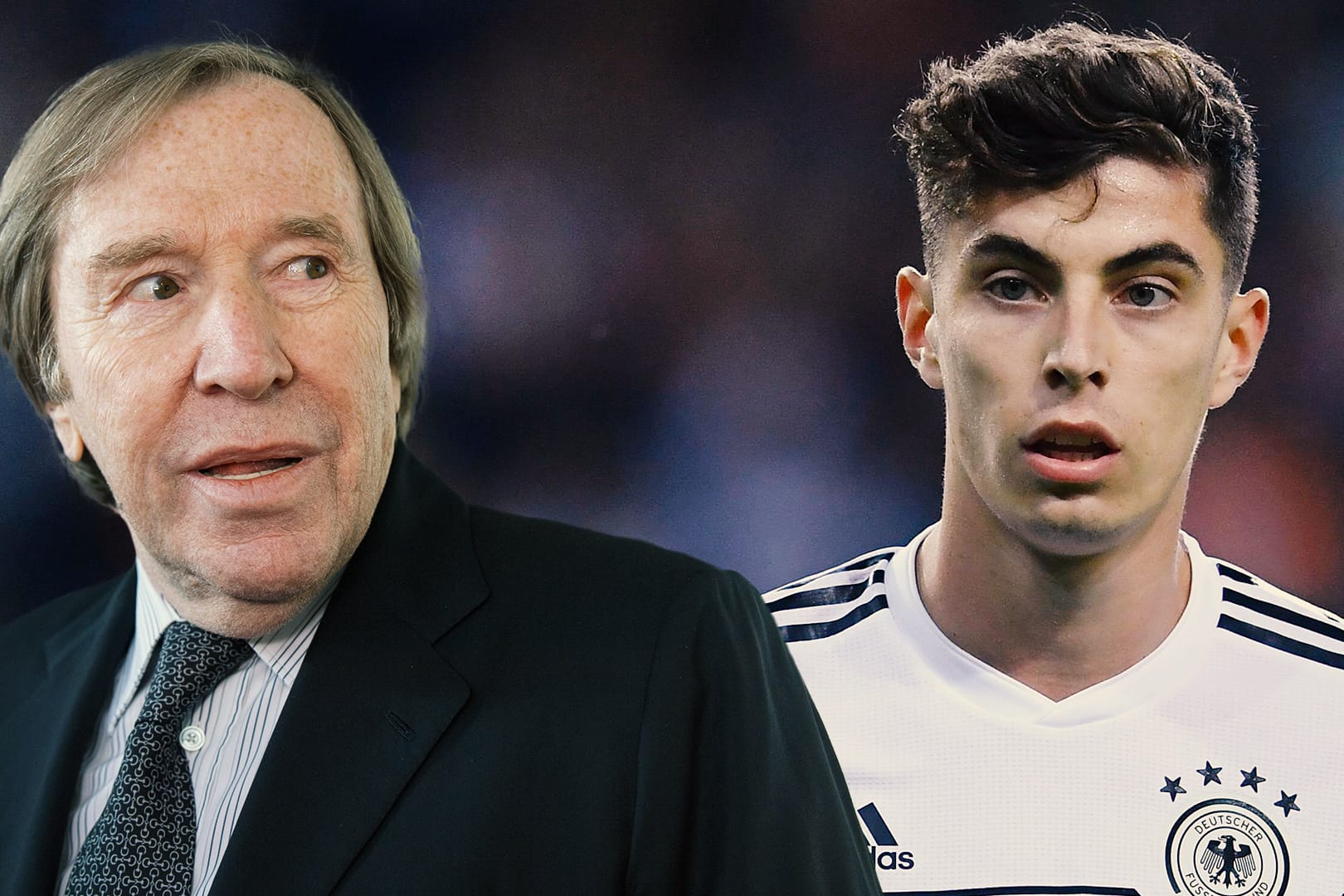 Von Legende zu Talent: Günter Netzer hat sich zu den jüngsten Leistungen des Leverkuseners Kai Havertz (r.) geäußert.