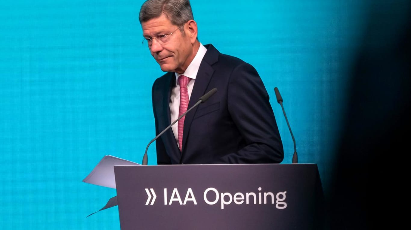 Bernhard Mattes während der IAA-Eröffnung: Wenige Stunden später kündigte er überraschend seinen Rücktritt an.
