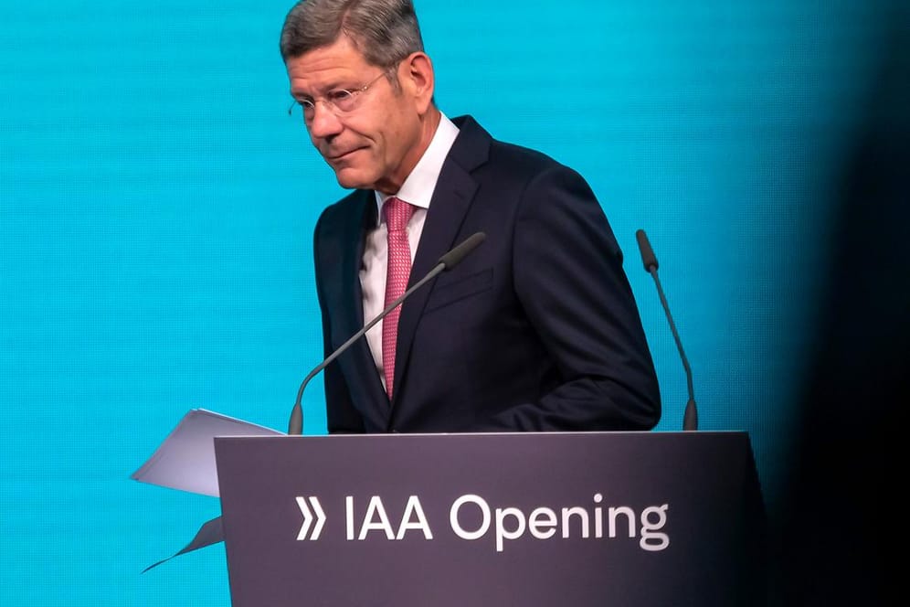 Bernhard Mattes während der IAA-Eröffnung: Wenige Stunden später kündigte er überraschend seinen Rücktritt an.