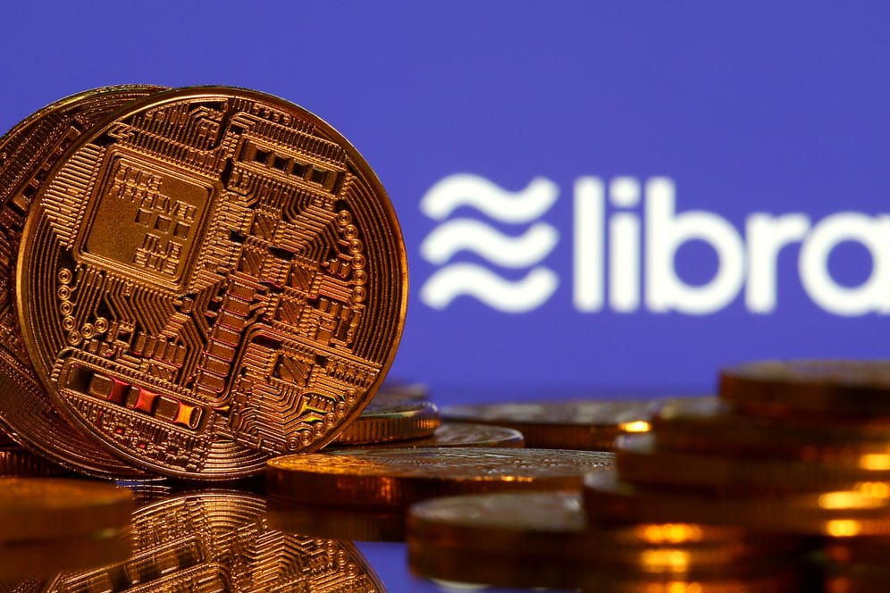 Ein symbolische Darstellung von Libra: Die Bundesregierung will die Facebook-Währung nicht zulassen.