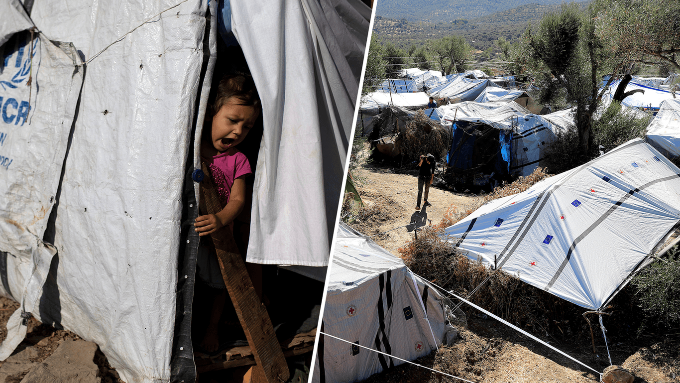 Flüchtlingslager "Moria": In dem Camp auf der griechischen Insel Lesbos sitzen mehr als 10.000 Geflüchtete fest.