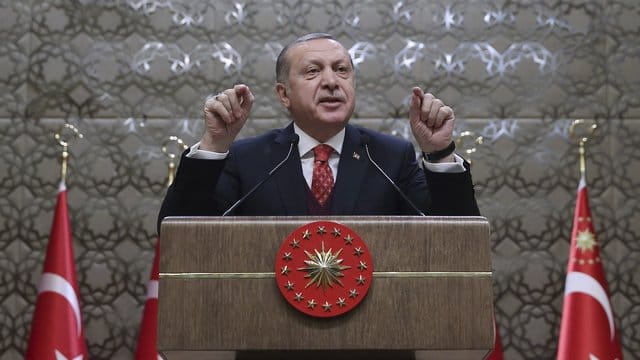 Präsident Erdogan bei einer Rede in Ankara. Präsident Erdogan bei einer Rede in Ankara.