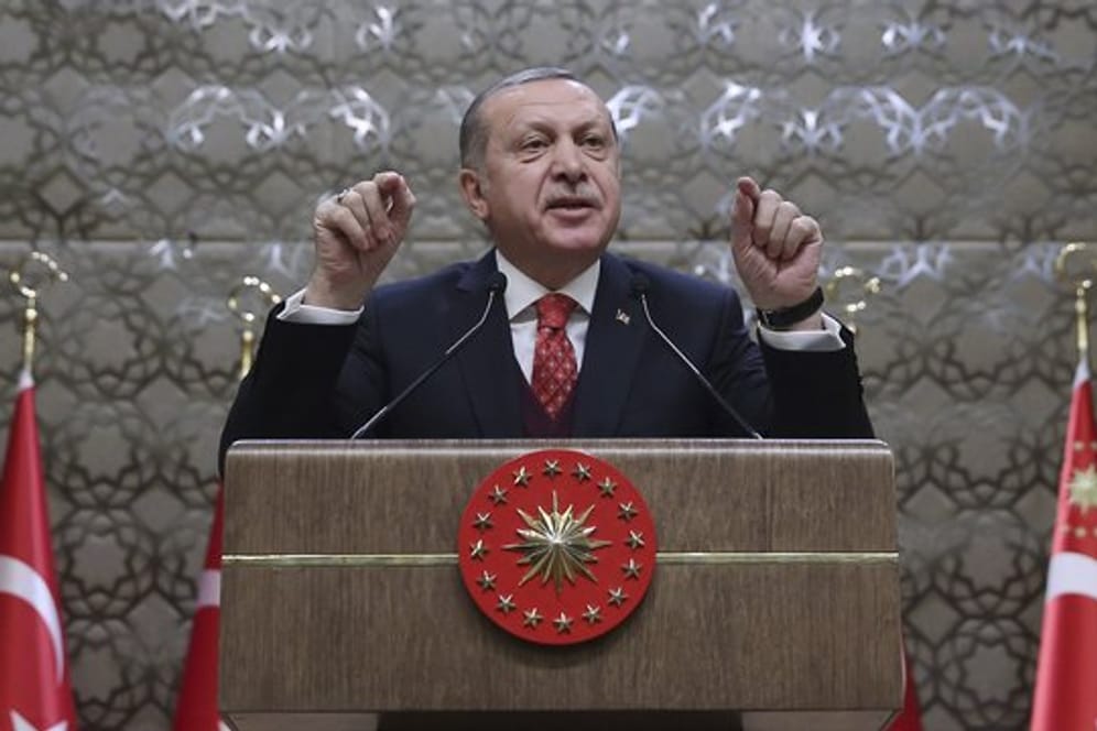 Präsident Erdogan bei einer Rede in Ankara.