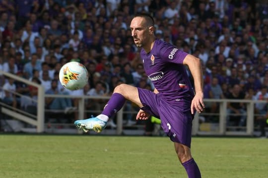 Für den AC Florenz am Ball: Franck Ribery in Aktion.