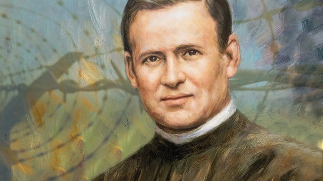 Das undatierte Gemälde zeigt Pater Richard Henkes (1900-1945), der im Bistum Limburg seliggesprochen wird. Das undatierte Gemälde zeigt Pater Richard Henkes (1900-1945), der im Bistum Limburg seliggesprochen wird.