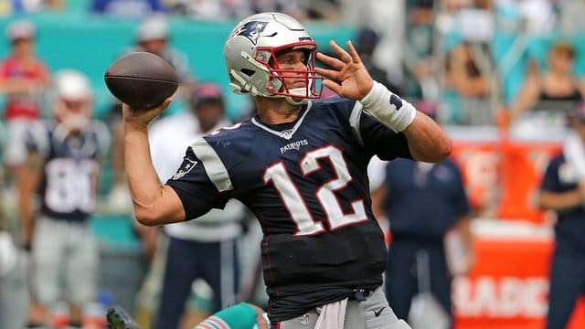 Quarterback Tom Brady führte die New England Patriots zum zweiten Sieg.