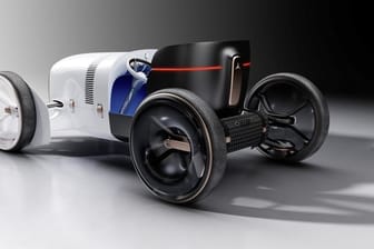 Der Vision Mercedes Simplex könnte theoretisch mit elektrischen Radnabenmotoren fahren, ist aber eine reine Designstudie.