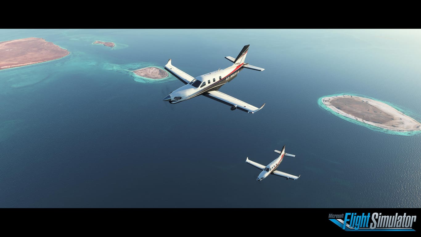 Der Screenshot zeigt eine Szene aus dem neuen "Flight Simulator 2020": Microsoft will die Neuauflage des Flugsimulators für Windows im nächsten Jahr herausbringen.