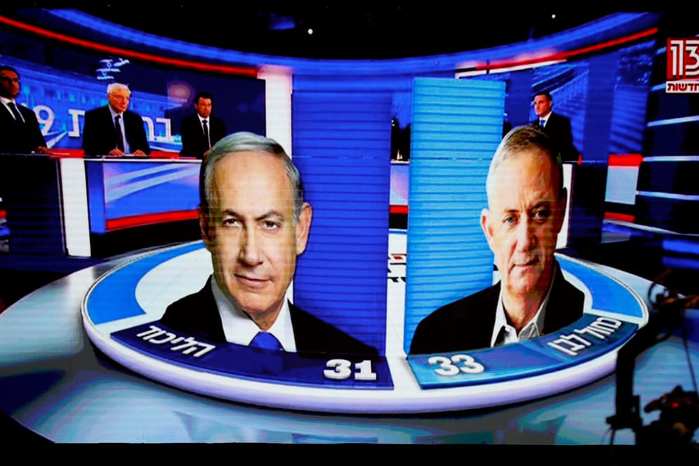 Wahlergebnisse in Israel: Ersten Prognosen zufolge hat es keinen klaren Sieger gegeben.