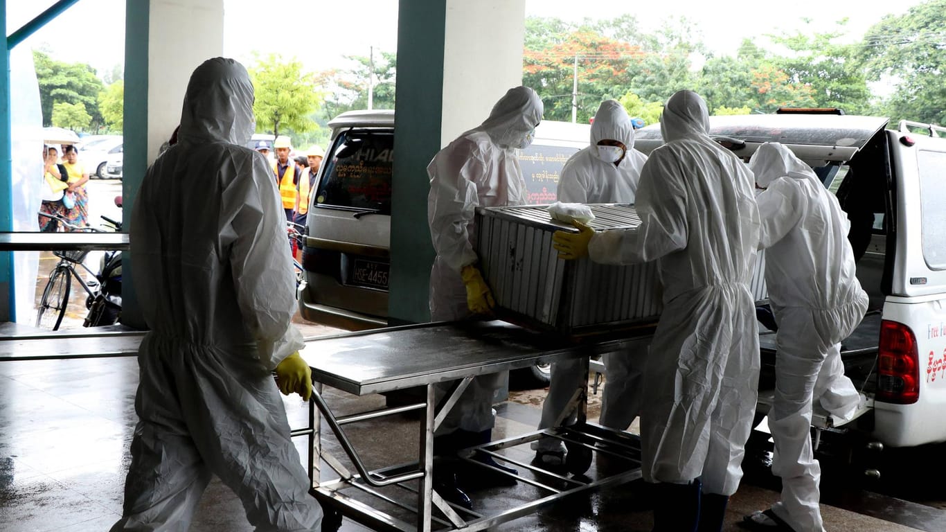 Transport eines Schweinegrippen-Infizierten: Dieser fielen nach WHO-Angaben mehr als 18.400 Menschen in rund 200 Ländern zum Opfer.