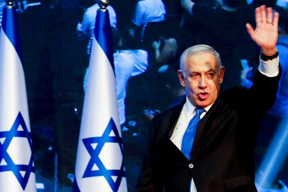 Israels Premierminister Benjamin Netanjahu nach der Wahl am Dienstagabend: "Wir wollen keine Einheitsregierung!"