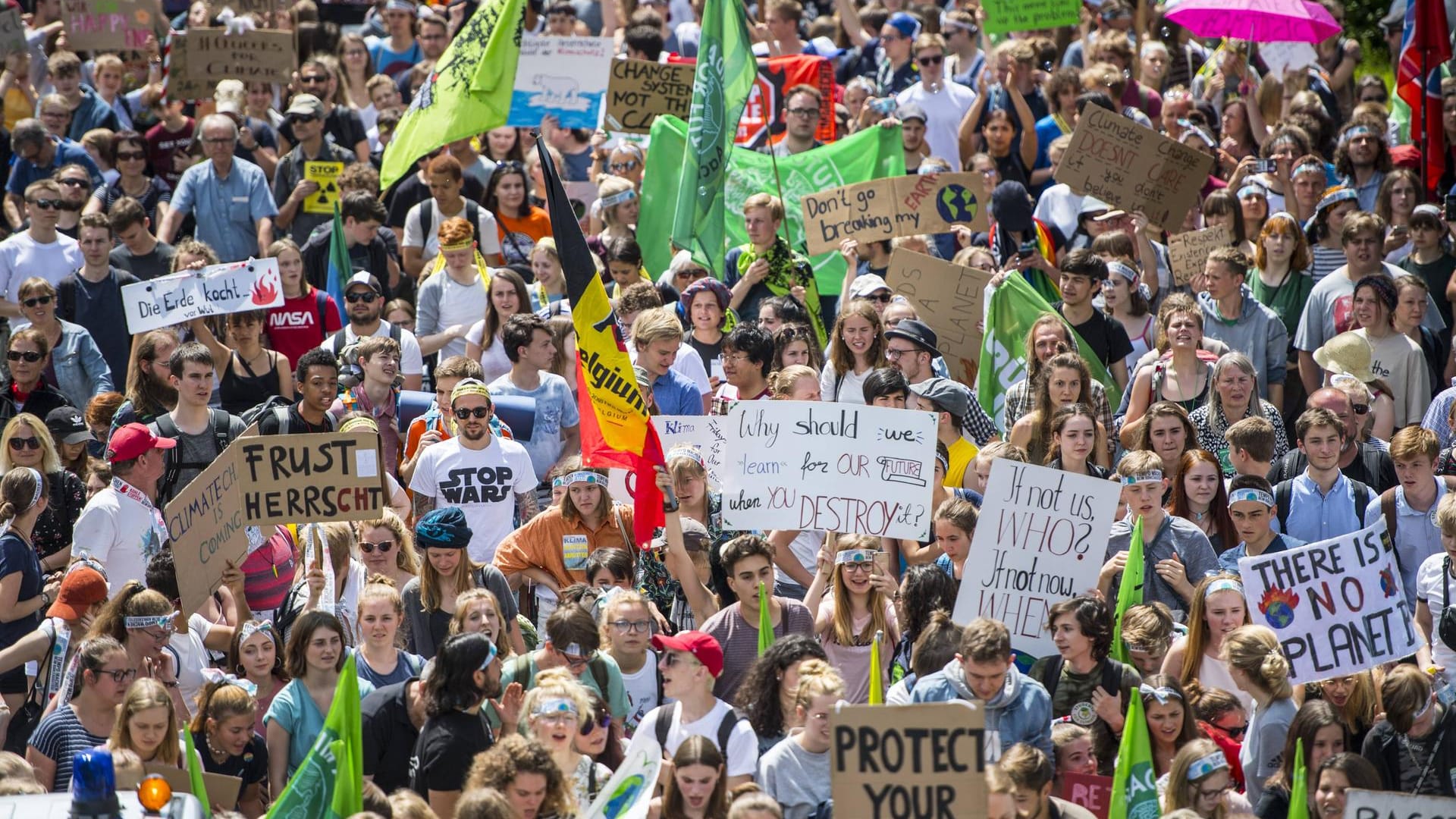 20.000 Schüler demonstrieren in Aachen für eine bessere Klimapolitik: Trotz aller Klimakrise ist das doch wahrlich ein Grund, sich zu freuen.