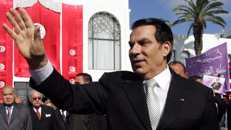 Zine el-Abidine Ben Ali: Nach einem unblutigen Putsch 1987 ins höchste Staatsamt gekommen, regierte er Tunesien über 23 Jahre lang.