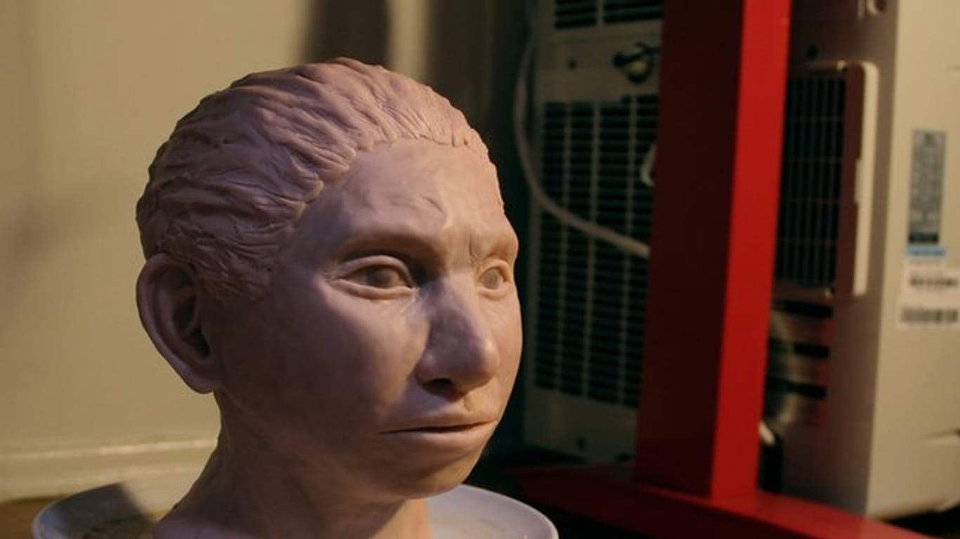 Der Kopf eines jugendlichen weiblichen Denisova-Urmenschen, der auf der Basis eines Skelett-Profils und DNA-Merkmalen kreiert wurde.