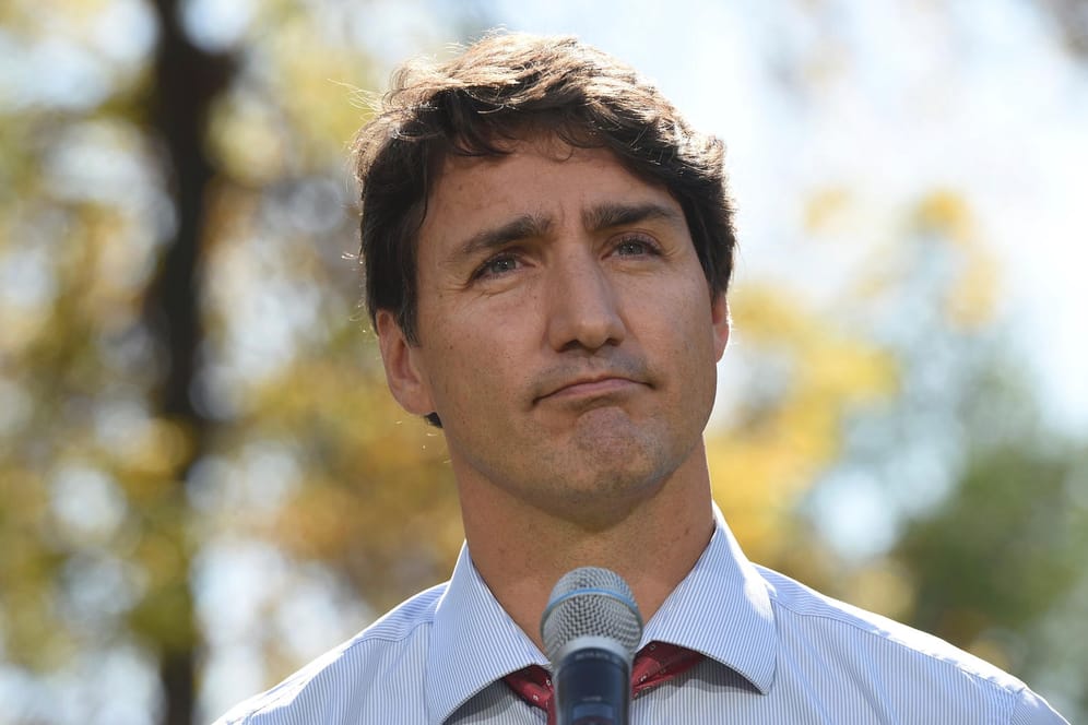 Justin Trudeau in Winnipeg: Der kanadische Premier steht wegen diskriminierender Aufnahmen aus der Vergangenheit in der Kritik.