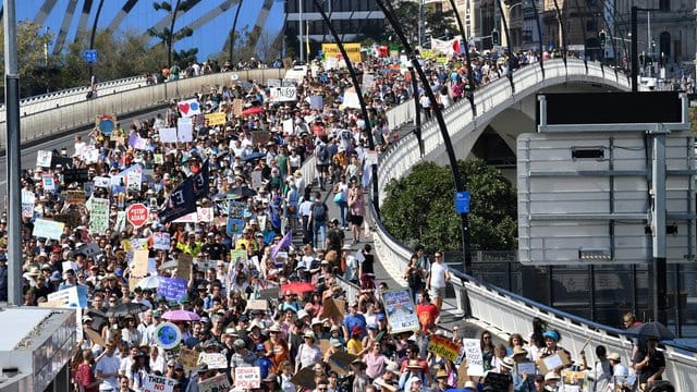 Klimastreik im australischen Brisbane.