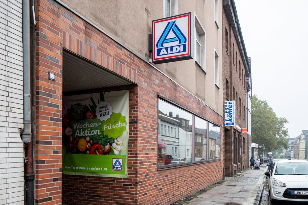 Aldi-Filiale in Essen: Vor mehr als 100 Jahren hat dort der Bäcker Karl Albrecht seinen ersten Laden eröffnet.