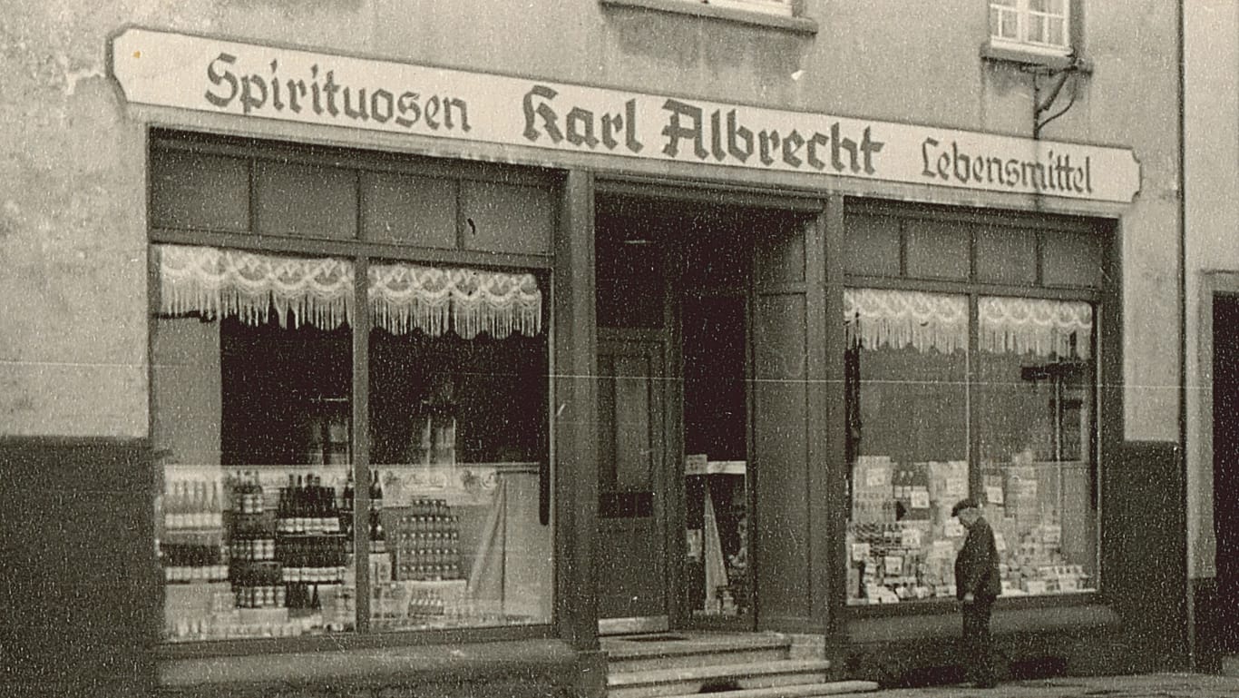 Das Stammhaus von Aldi in Essen: Das Foto stammt aus dem Jahr 1930.