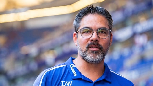 Trainer David Wagner dämpft auf Schalke die Erwartungen.