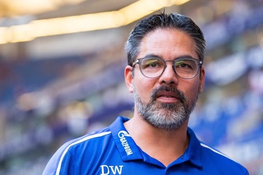 Trainer David Wagner dämpft auf Schalke die Erwartungen.