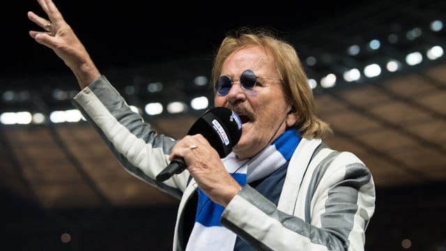 Frank Zander im Berliner Olympiastadion.