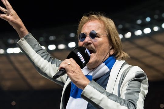 Frank Zander im Berliner Olympiastadion.