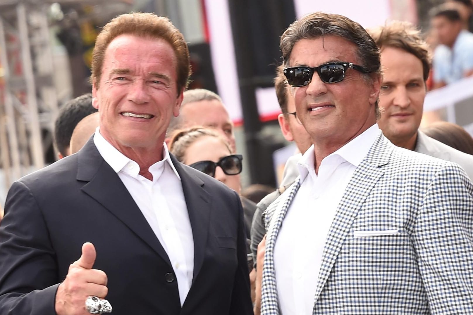 Arnold Schwarzenegger und Sylvester Stallone: Seit Jahren sind die zwei Actionhelden gute Freunde.