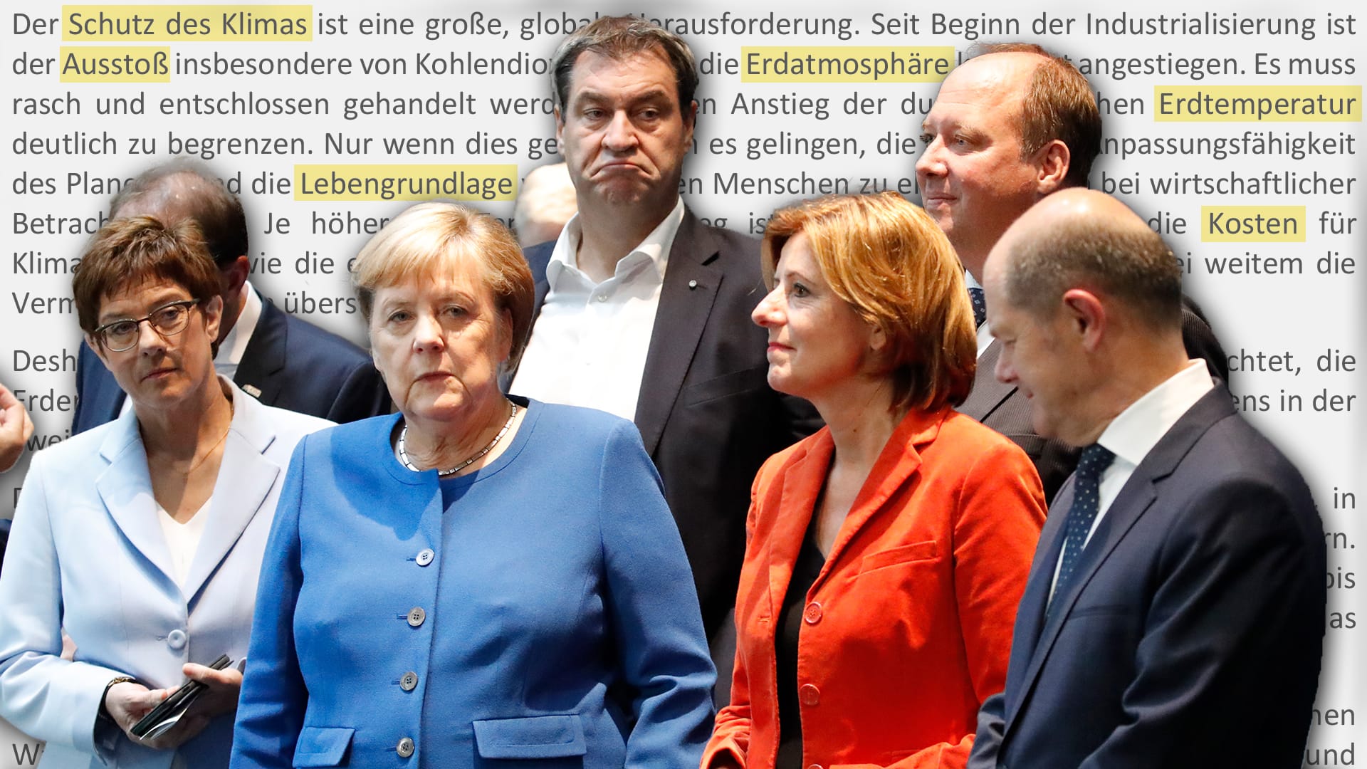 Die Kanzlerin präsentiert mit den anderen Mitgliedern des Koalitionsausschusses die Eckpunkte eines Klimaschutzplans: Vor allem der CO2-Preis ist erstaunlich niedrig.