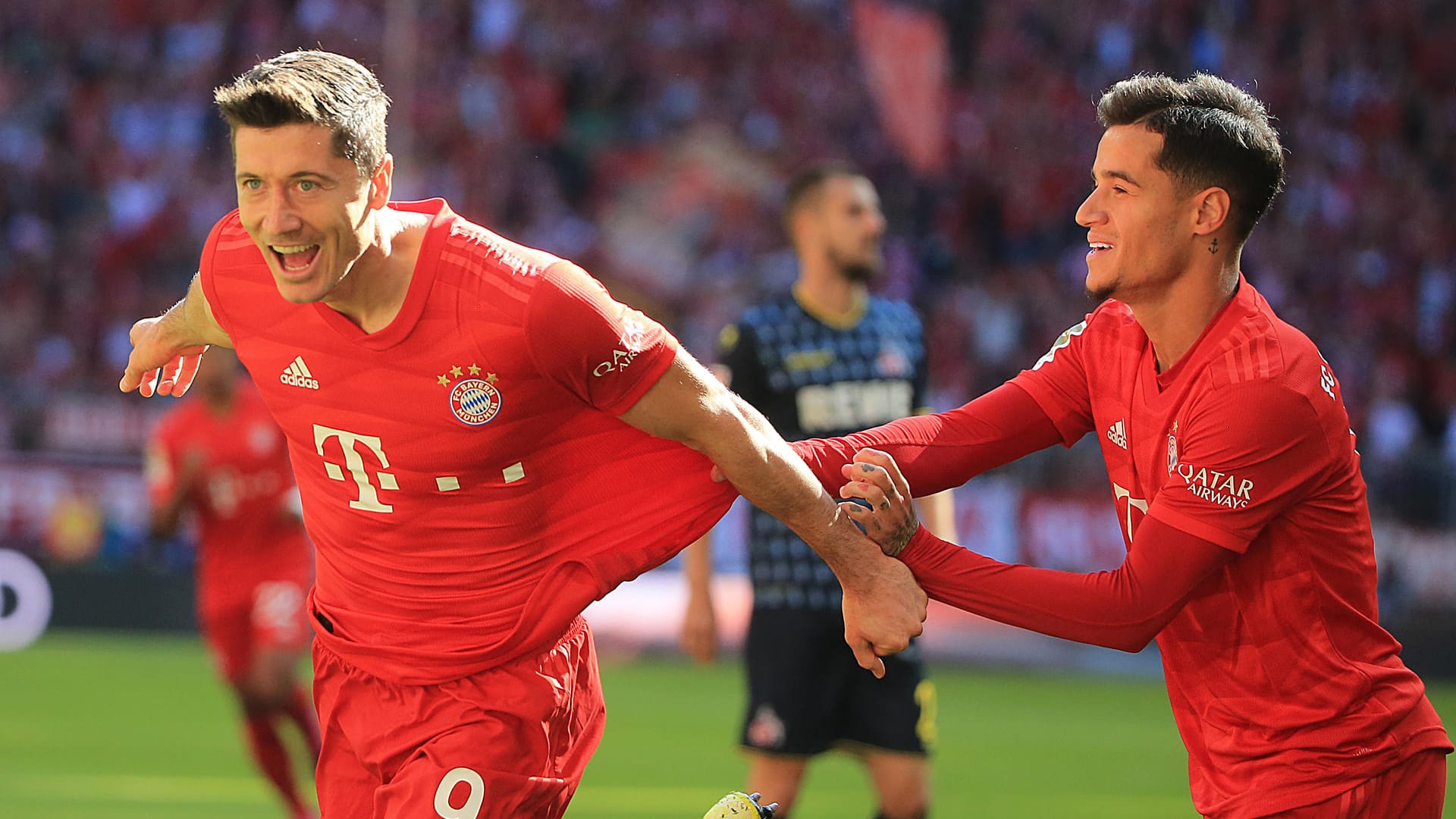 Zwei der Bayern-Torschützen gegen den 1. FC Köln: Robert Lewandowski und Philippe Coutinho.