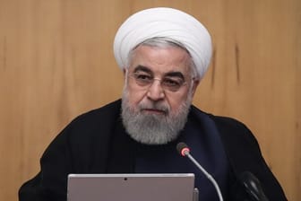 Präsident Hassan Ruhani am Mittwoch bei einer Kabinettssitzung in Teheran.