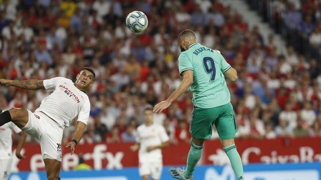 Karim Benzema (r) erzielte das einzige Tor des Tages.