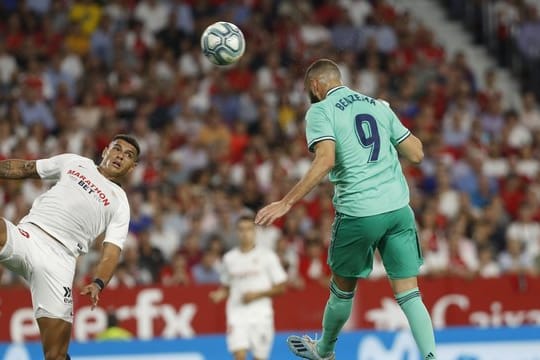 Karim Benzema (r) erzielte das einzige Tor des Tages.
