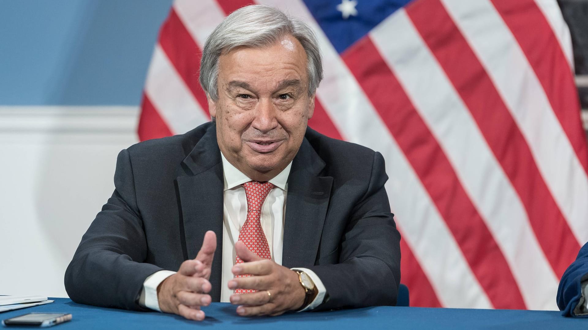 António Guterres: Der Sprecher der Vereinten Nationen verkündete die Nachrichten aus Syrien. (Archivbild) António Guterres: Der Sprecher der Vereinten Nationen verkündete die Nachrichten aus Syrien. (Archivbild)