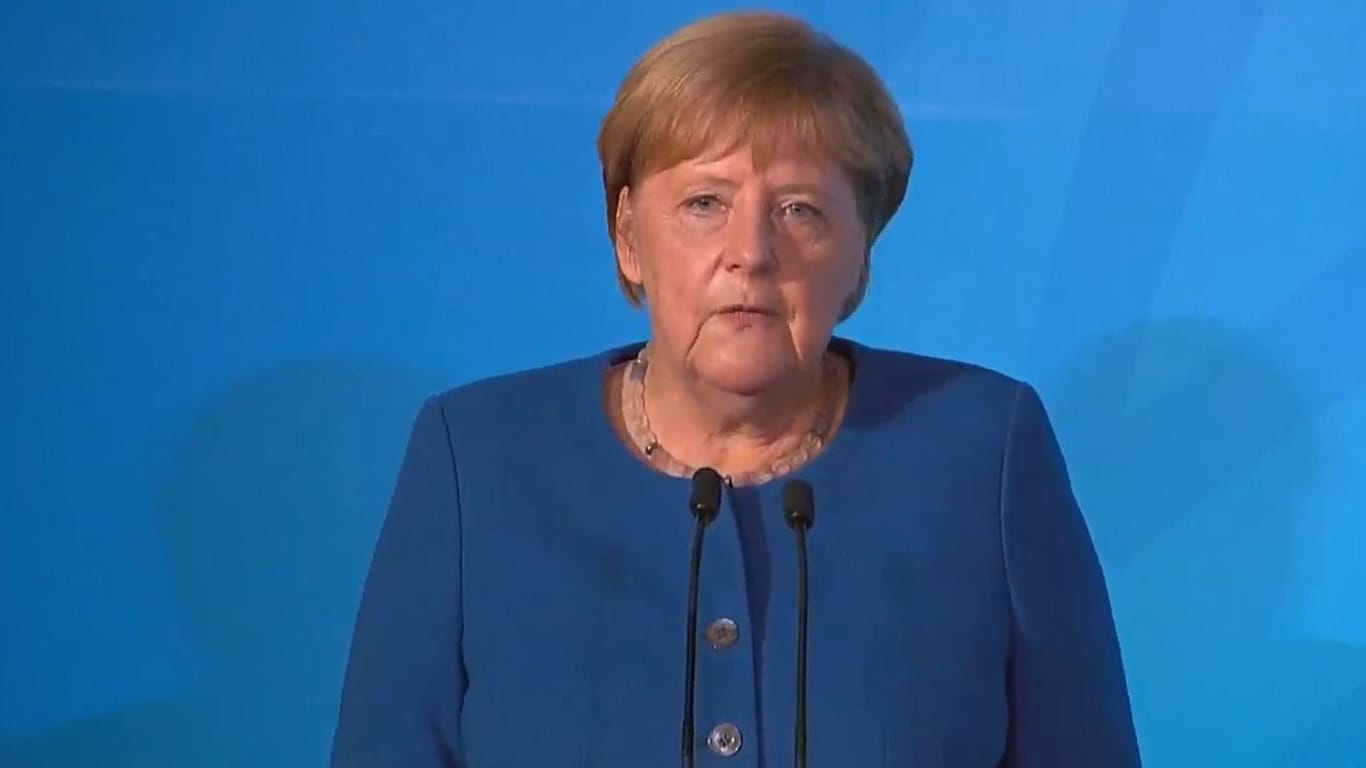 Angela Merkel spricht beim UN-Klimagipfel: Die Kanzlerin stellte die Klimaziele der Bundesregierung vor.