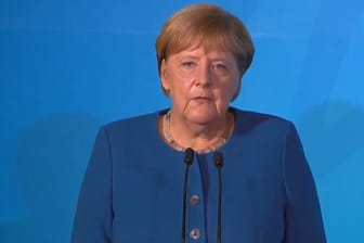 Angela Merkel spricht beim UN-Klimagipfel: Die Kanzlerin stellte die Klimaziele der Bundesregierung vor.