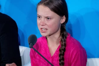 Greta Thunberg in New York: In ihrer Rede rechnete sie gnadenlos mit den Politikern ab.