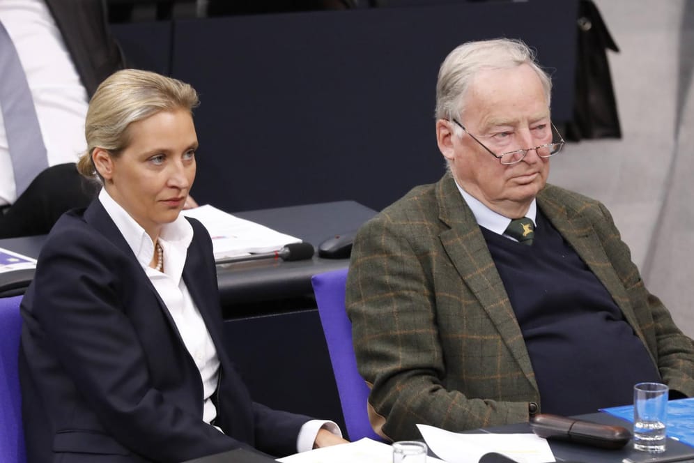 Alice Weidel und Alexander Gauland, Parteivorsitzende der AfD: Die Fraktion wollte dem Bundespräsidenten untersagen lassen, drei vom Bundestag beschlossene Gesetze zu unterzeichnen.